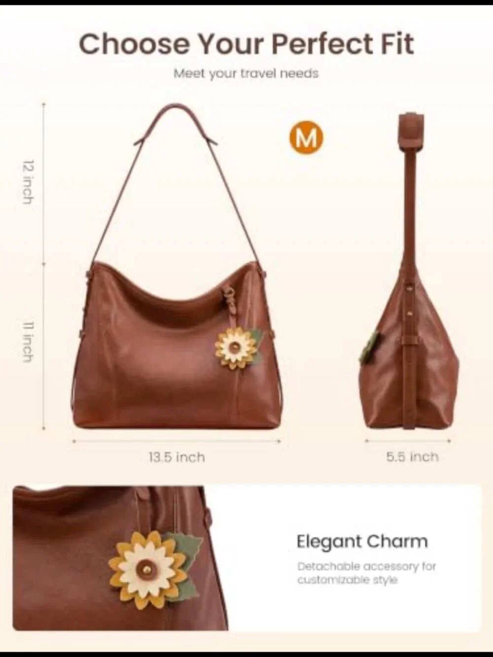 LOVEVOOK Hobo Shoulder Bag Crossbody Purse PU Leather